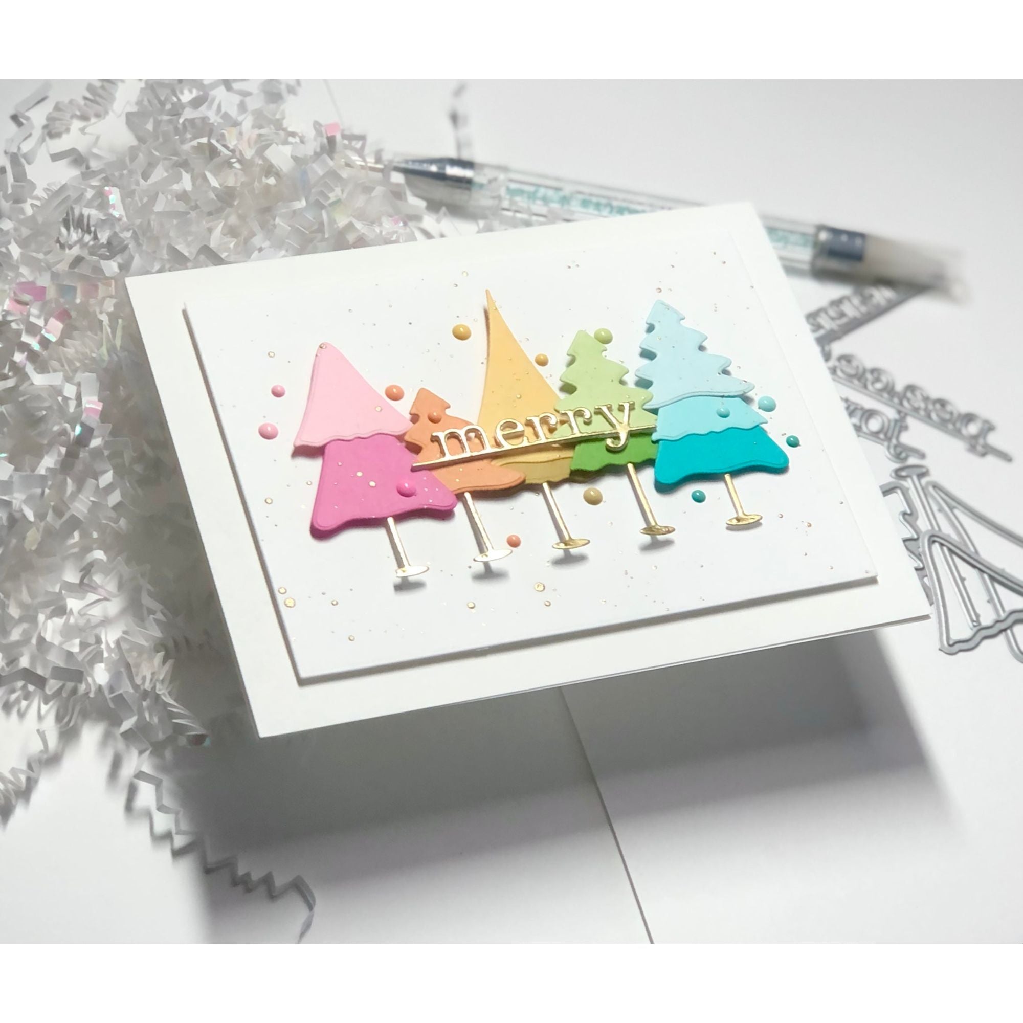 CZ Design Wonky Tree O Wafer Dies czd209 Season Of Wonder Christmas Card