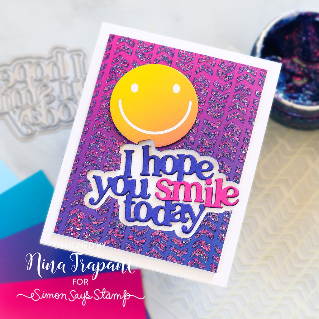 Simon Says Stamp Sunny Vibes Collection I Want It All Stencils set809st Wonky Chevron Stencil | color-code:ALT01