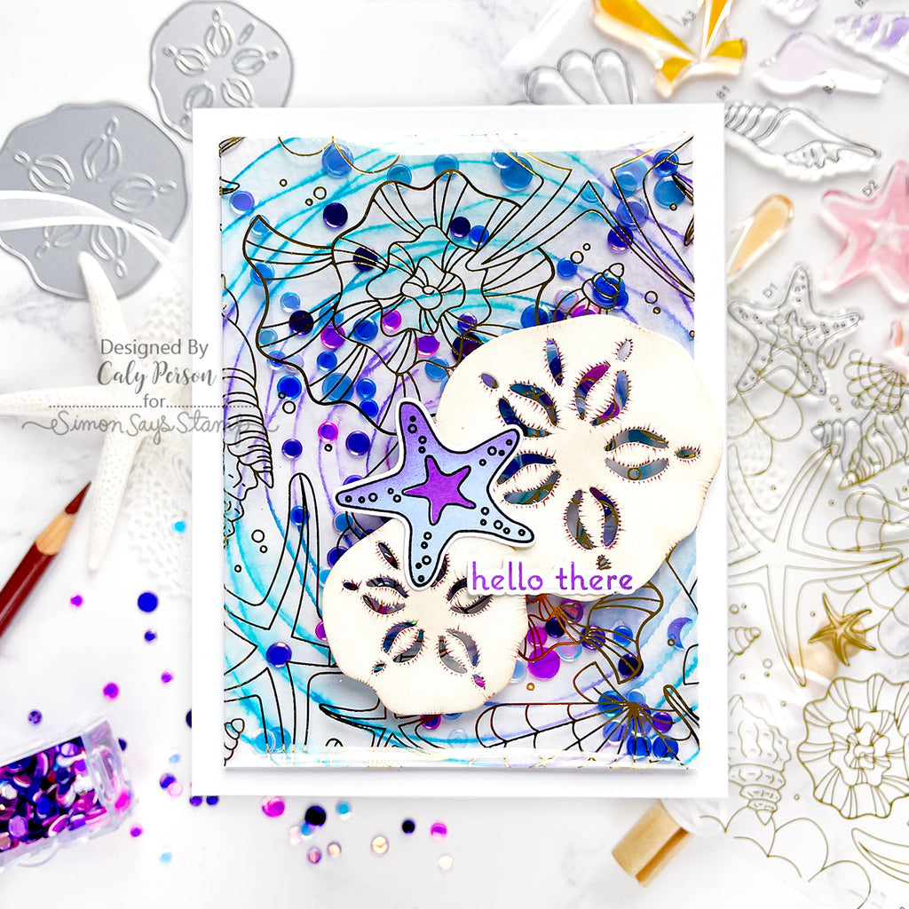 Simon Says Clear Stamps Wonky Concentric Circles 1064ss Sunny Vibes Hello Card | color-code:ALT02