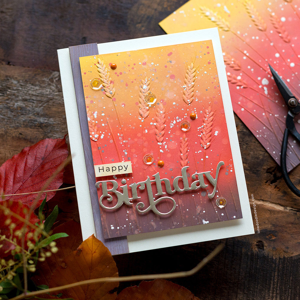CZ Design Wood Plank Wafer Dies czd212 Season Of Wonder Birthday Card | color-code:ALT01