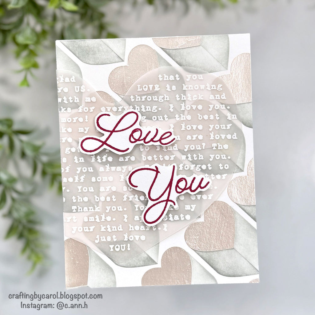Simon Says Clear Stamp Words of Love 1365ssc Heart to Heart