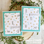 Whimsy Stamps Stencil Stackers Furrbabies WSS140 congrats