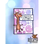 Riley And Company Funny Bones When You Clean Cling Rubber Stamp rwd-1153 Giraffe