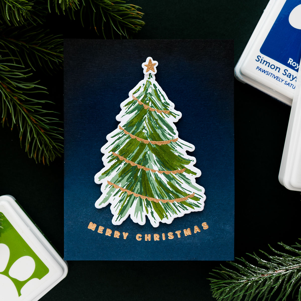 Simon Says Stamp Fresh Air Holiday Tree Wafer Dies sssd112909c Season Of Wonder Christmas Card | color-code:ALT03