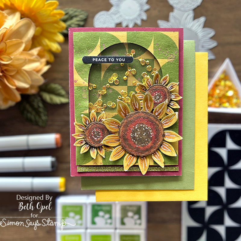 Simon Says Stamp Sequins Yellow Sunsets 0623ys Out Of This World