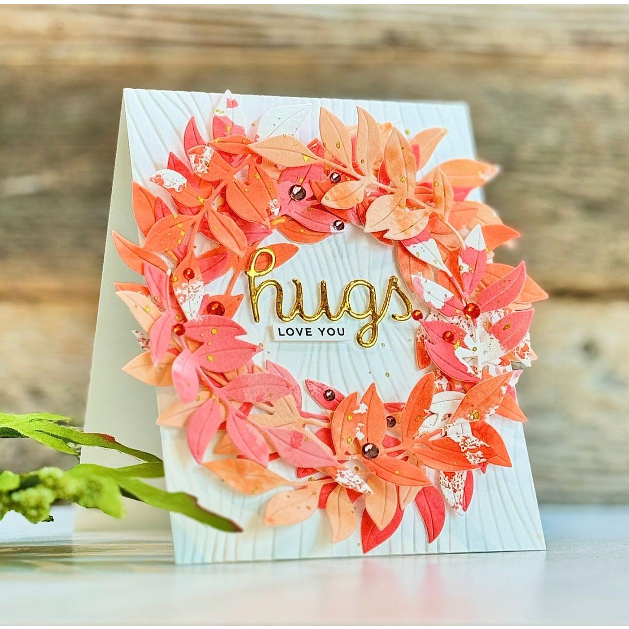 Simon Says Stamp Yellow DecoFoil Transfer Sheets 19138 Be Bold Hugs Card