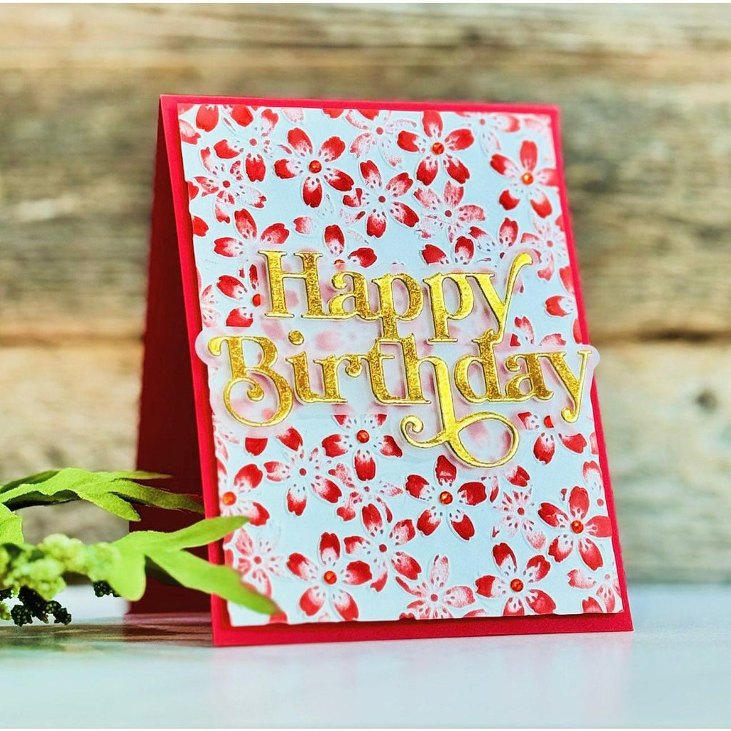Simon Says Stamp Yellow DecoFoil Transfer Sheets 19138 Be Bold Birthday Card