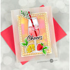Pinkfresh Studio Solid Hot Foil Plate pf075es Cheers Card | color-code:ALT10