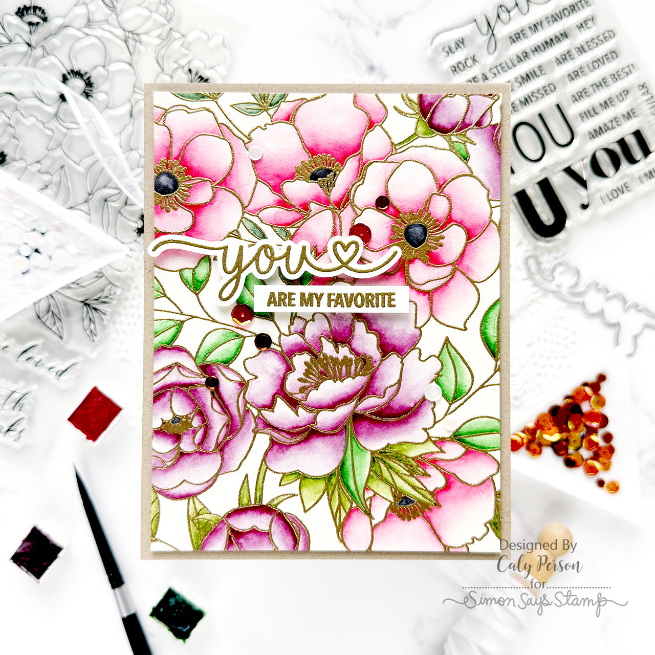 CZ Design Stamps and Dies You 2 set1032yt Happy Camper You Card | color-code:ALT04