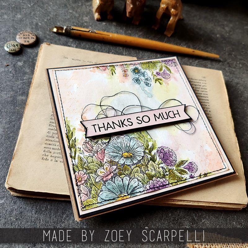 Tim Holtz Cling Rubber Stamps Floristry With Acrylic Grid Block cms485 thanks so much
