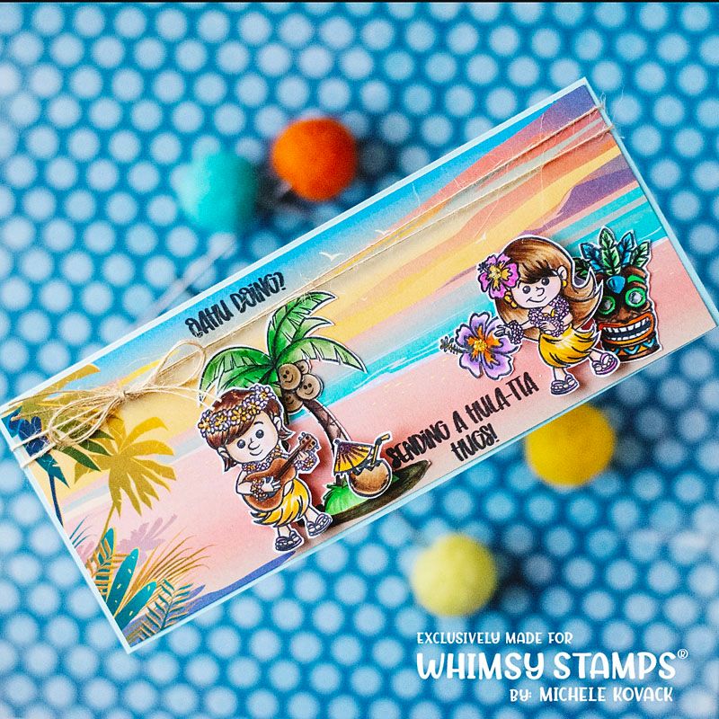 Whimsy Stamps Aloha Kids Clear Stamps KHB201 Dance