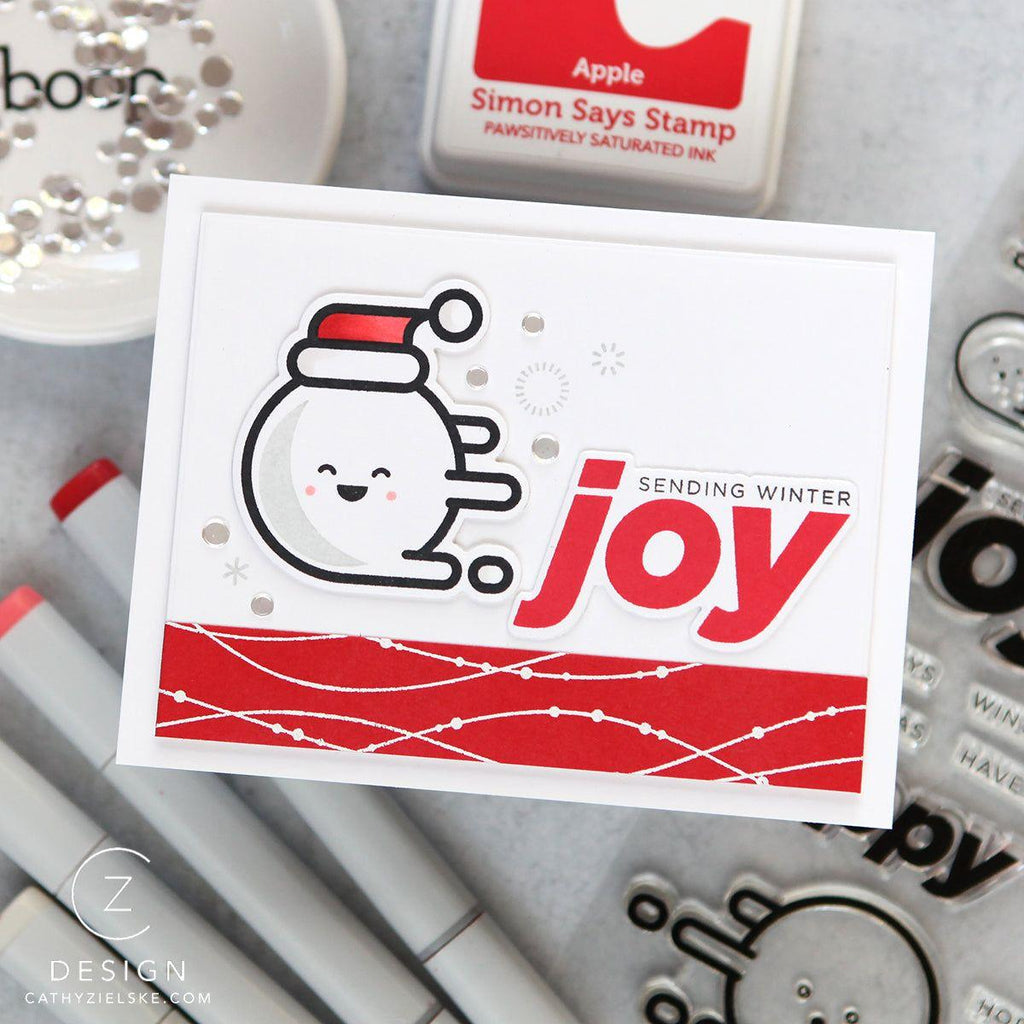 CZ Design Zippy Winter Wafer Dies czd247c Sweet Wishes Winter Card | color-code:ALT01