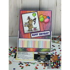 Riley And Company Funny Bones This Card is Late Because Cling Rubber Stamp rwd-1184 happy birthday