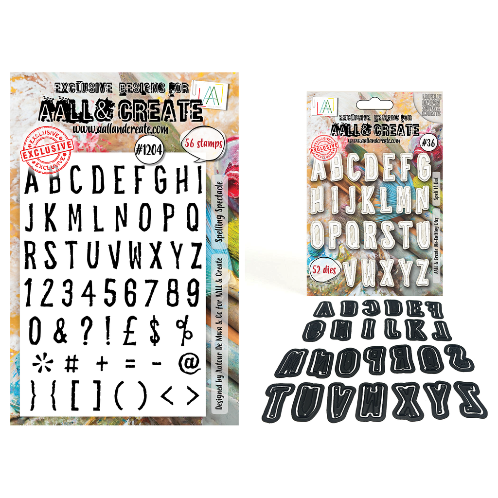 AALL & Create Spelling Spectacle and Spell it Out Stamp and Die Bundle
