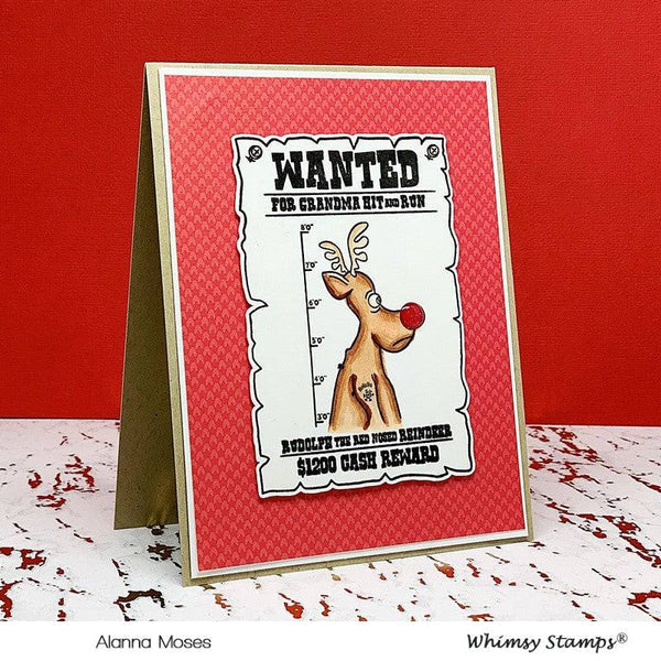 Whimsy Stamps CHRISTMAS CONVICTS Clear Stamps CWSD292 rudolph