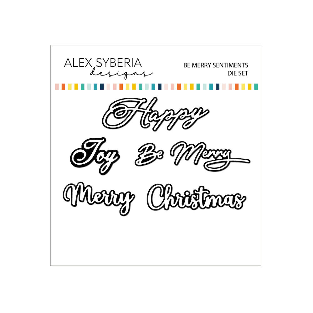 Alex Syberia Designs Be Merry Sentiments Die Set asdd97