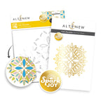 Altenew Spark Joy Folk Mandala Stencil and Hot Foil Plate Set alt8089bn