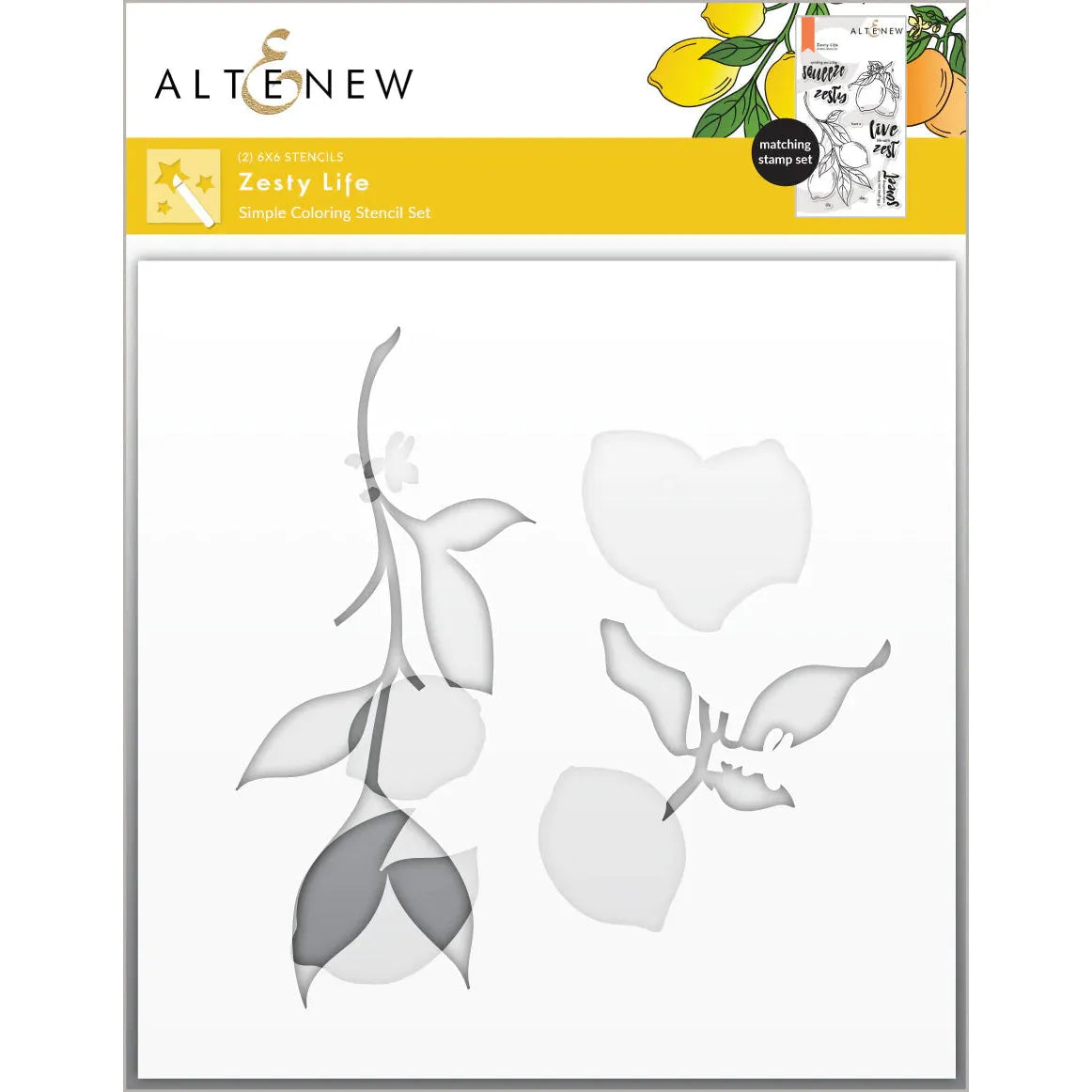 Altenew Zesty Life Simple Coloring Stencils ALT8002