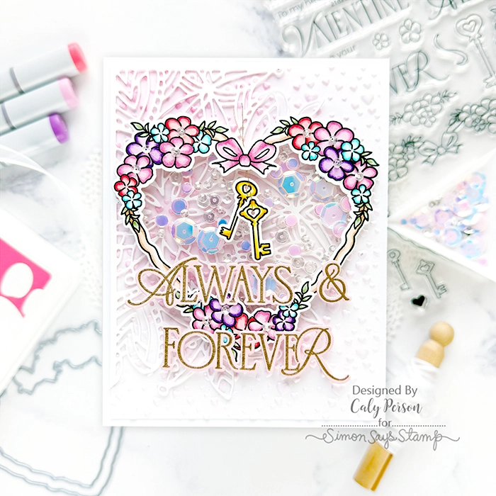Simon Says Stamp Always and Forever Companions Wafer Dies 1246sdc To Be Loved Valentine's Day Card | color-code:ALT07