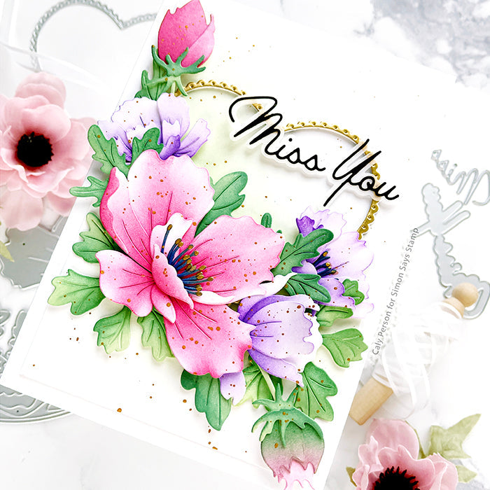Memory Box Elegant Anemone Dies 94769 pink flowers | color-code:ALT01