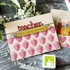 Simon Says Stamp Stencils Layering Apples ssst221694 Just A Note Teacher Card | color-code:ALT07
