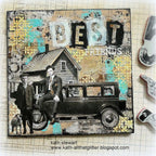 Tim Holtz MINI STENCIL SET 43 MST043 best friends | color-code:ALT01
