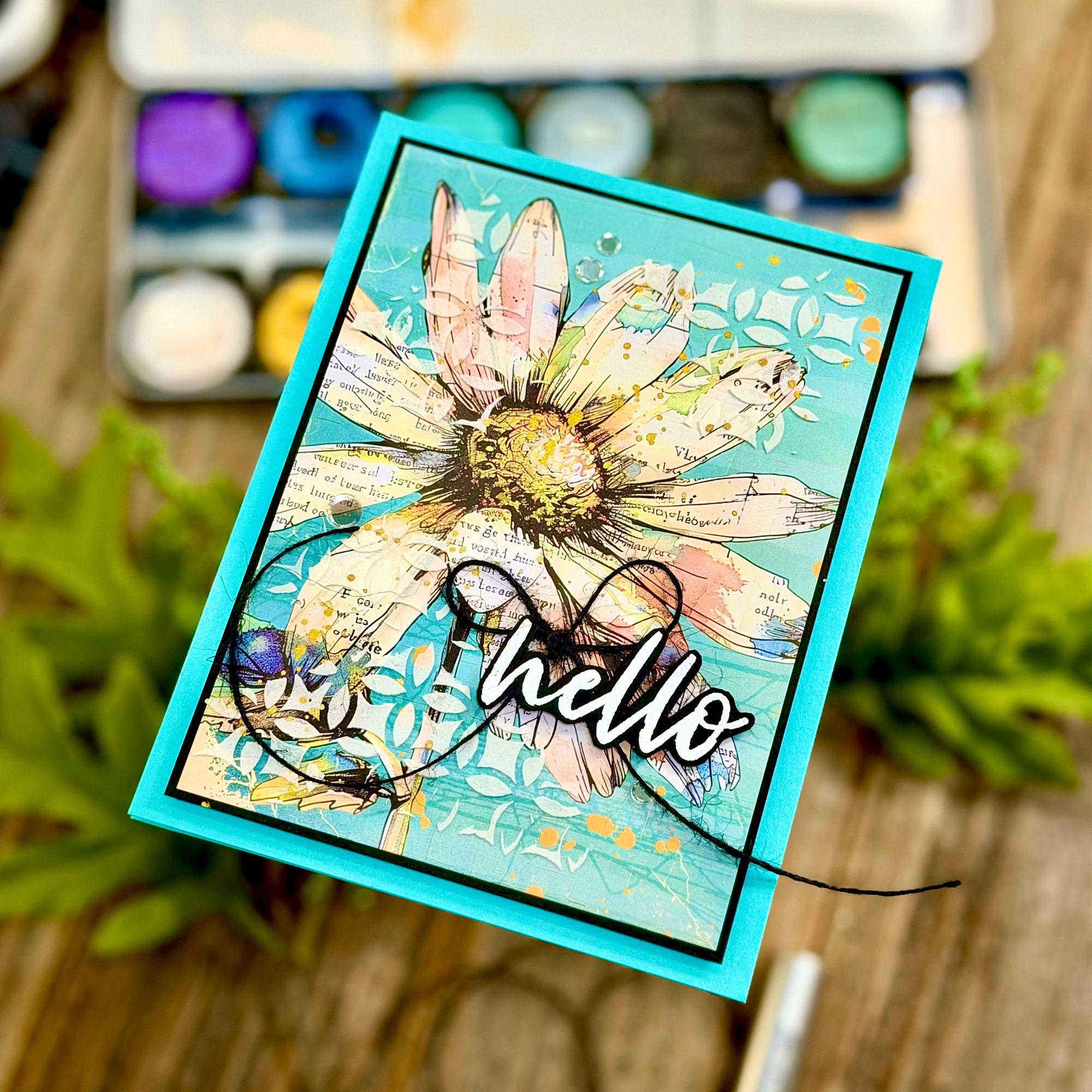 Simon Says Stamps and Dies A Little Artsy set1212la Hello Card | color-code:ALT03