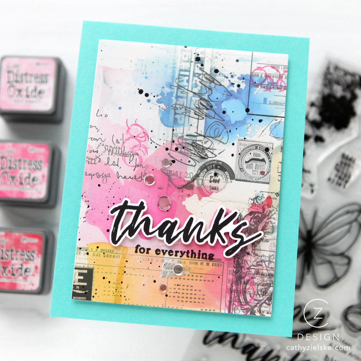 Simon Says Clear Stamps A Little Artsy 2416ssc Thanks Card