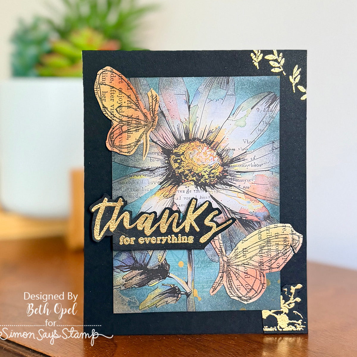 Simon Says Stamps Dies and Stencils A Little Artsy set1214la Thanks Card | color-code:ALT02