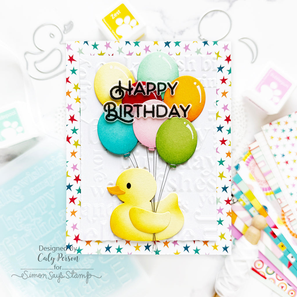 Simon Says Stamp Party Balloon Wafer Dies 1453sd Birthday Card | color-code:ALT02