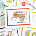 Rainbow Splash Stamps and Dies Basketball rs42set Birthday Card | color-code:ALT01