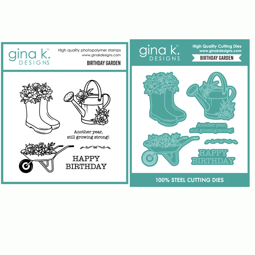 Gina K Designs Birthday Garden Stamps and Dies