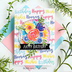 Simon Says Stamp EZ Strips XL Reverse Basics 1026ez Birthday Card