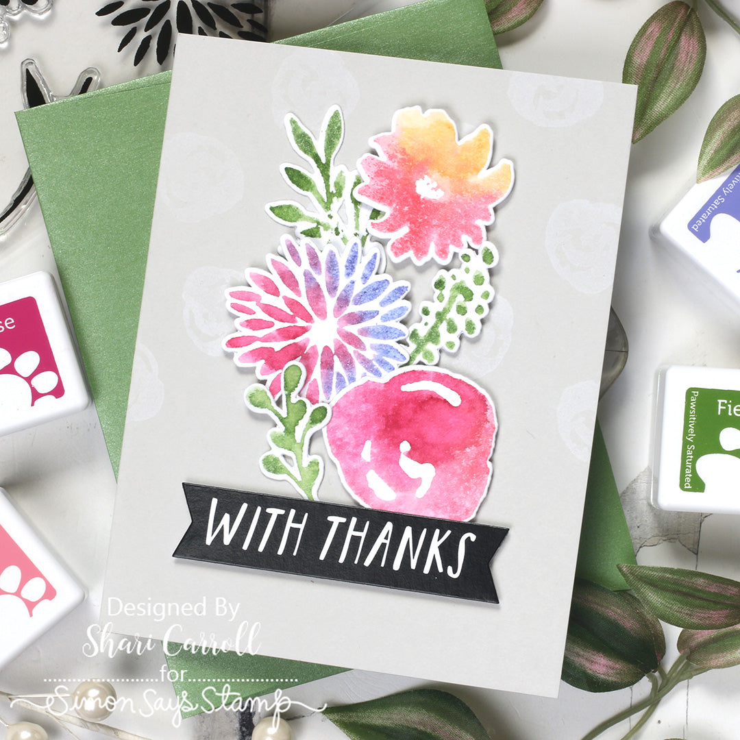 Simon Says Stamp EZ Strips XL Basics set1169xlb Thanks Card