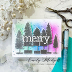 Tim Holtz Bottle Brush Trees Stamps With Simon Says Stamp Dies Bundle setbb24