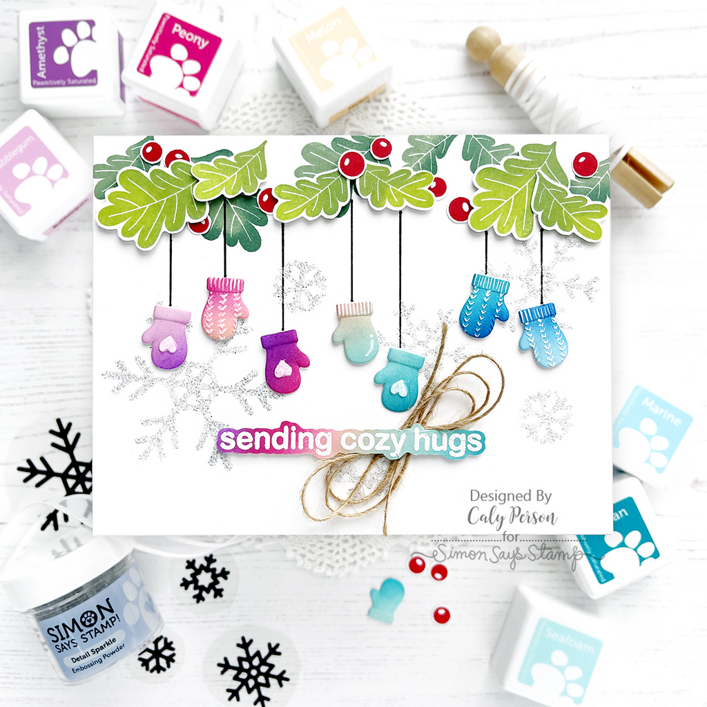 Simon Says Stamp Snowflakes Adhesive Transfers st0121 Winter Card | color-code:ALT04