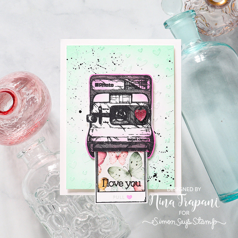Simon Says Stamp Slider Camera Wafer Dies 1009sdc Love You Card | color-code:ALT01