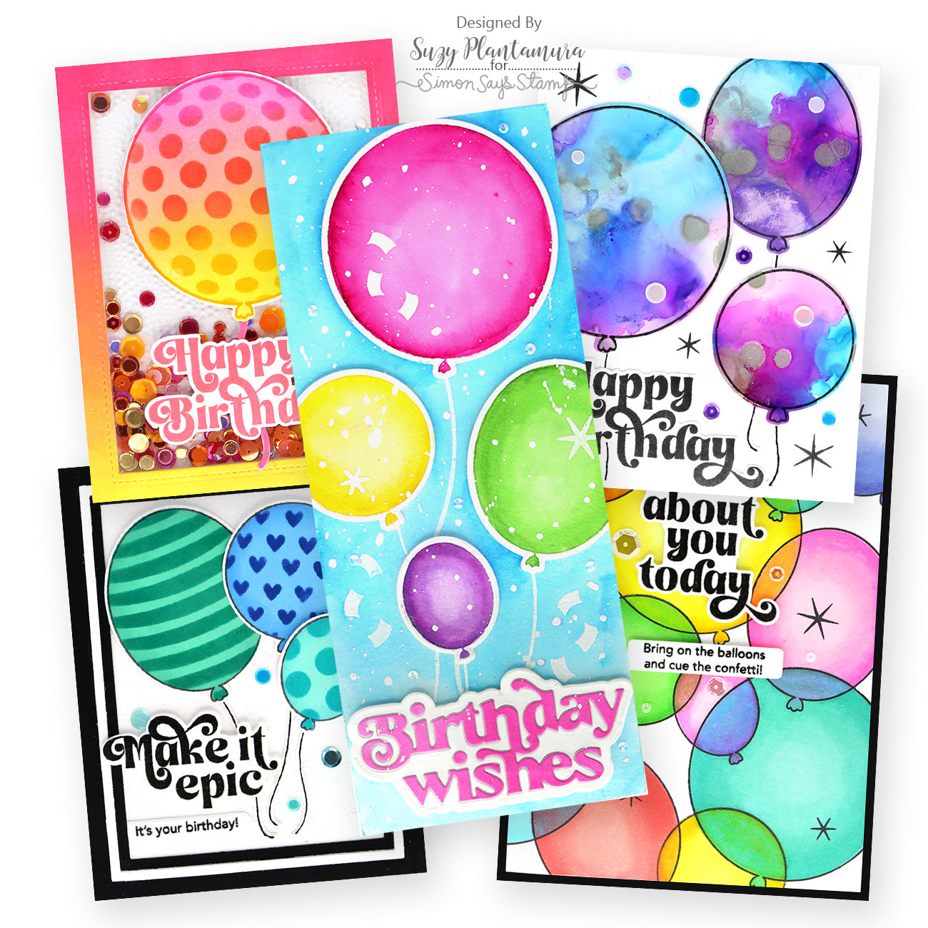 Simon Says Stamp Cue The Confetti Wafer Dies sssd112903c Stamptember Birthday Cards | color-code:ALT01