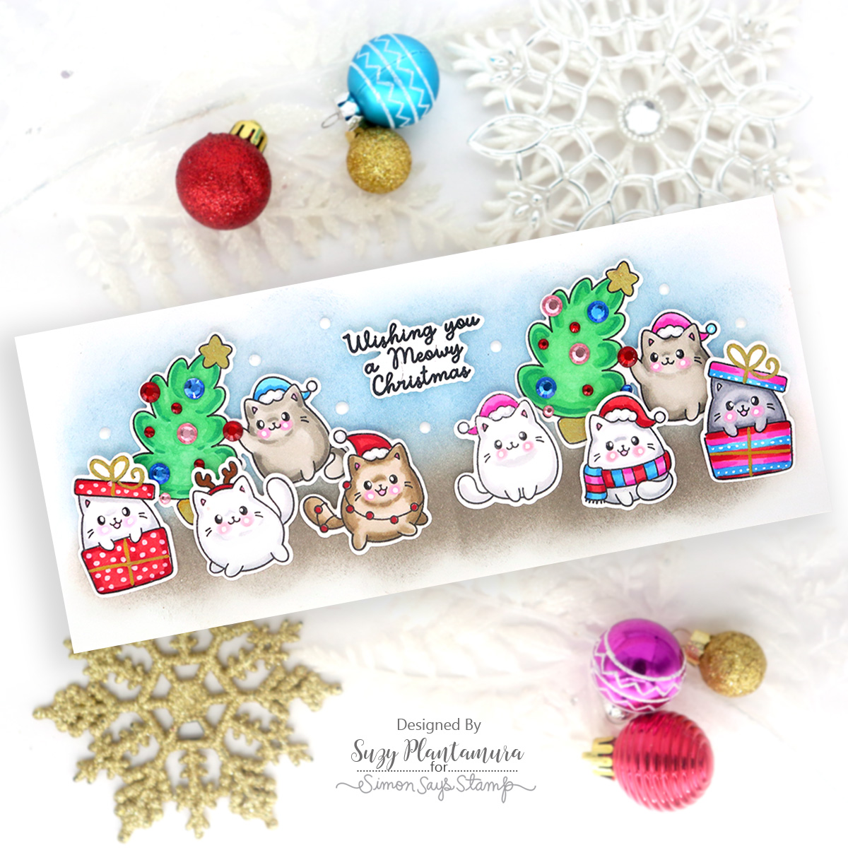 Simon Says Stamp Christmas Cats Dies 1404sdc Sugar and Spice Christmas Card | color-code:ALT01