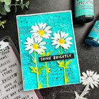 Tim Holtz 8.5 X 11 DISTRESS BLACK HEAVYSTOCK Ranger tda79293 Spring Daisies Mixed Media Card | color-code:ALT02