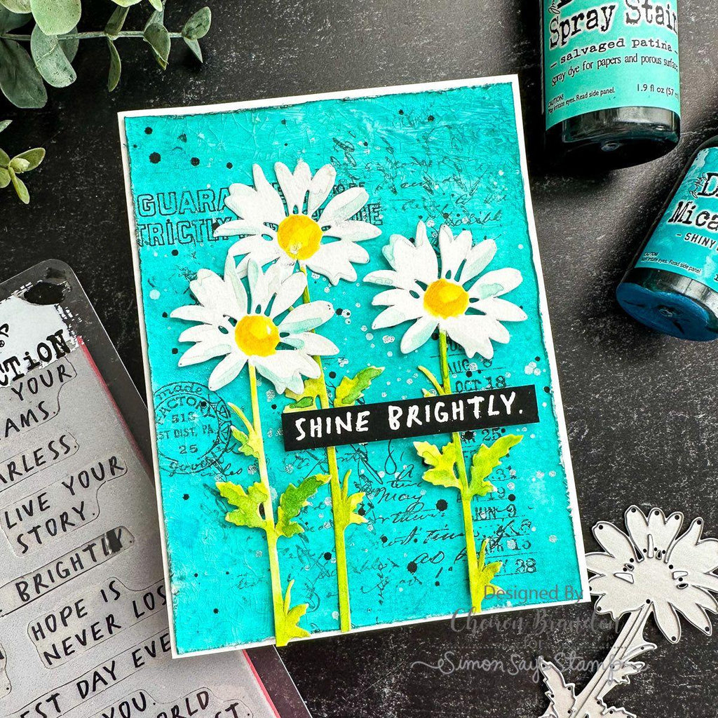 Ranger Studio Paint ARTIST BRUSHES Brush BRU40842 Spring Daisies Mixed Media Card | color-code:ALT92