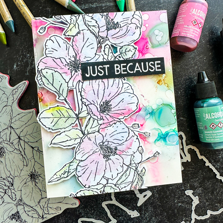 Simon Says Stamp Floral Trims Wafer Dies sss461 Sunny Vibes Just Because Card | color-code:ALT04