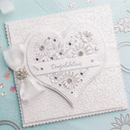 Chloe's Creative Cards Heartfelt Daisy Sentiments Dies, Stamps and Cut and Emboss Folder Bundle congratulations