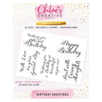 Chloe's Creative Cards Birthday Greetings Clear Stamp Set c-stam-birgr