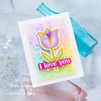 Simon Says Stamp Pawsitively Dazzling Gems Clear se109 Splendor Love Card