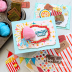 Simon Says Stamp 3D Cone Wafer Dies 1697sd Cotton Candy Friend Card Nina Trapani
