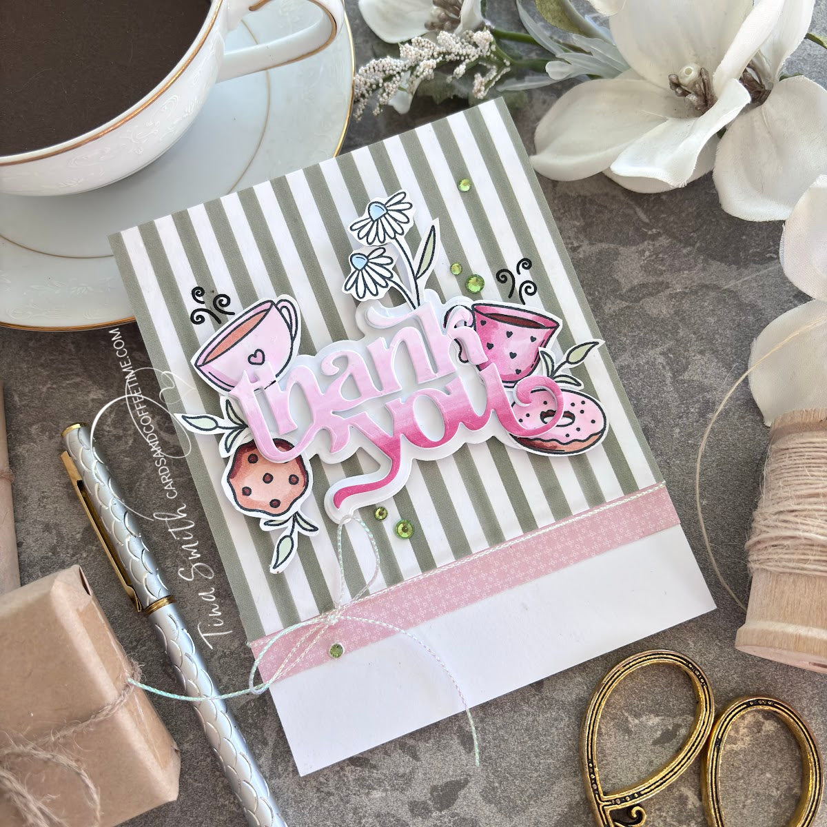 Simon Says Stamps and Dies Best-Teas set1020bt Thank You Card | color-code:ALT02