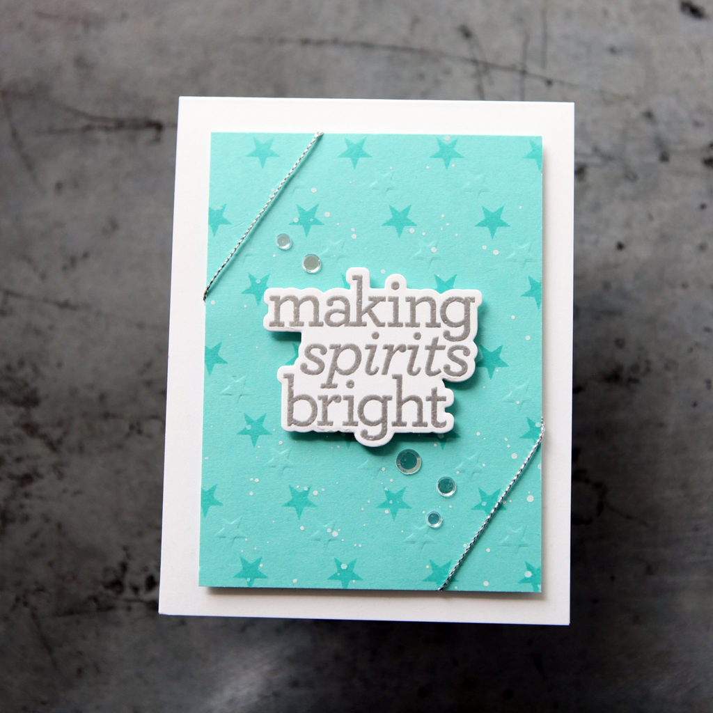 CZ Design Making Spirits Bright Wafer Dies czd263c Christmas Card | color-code:ALT01