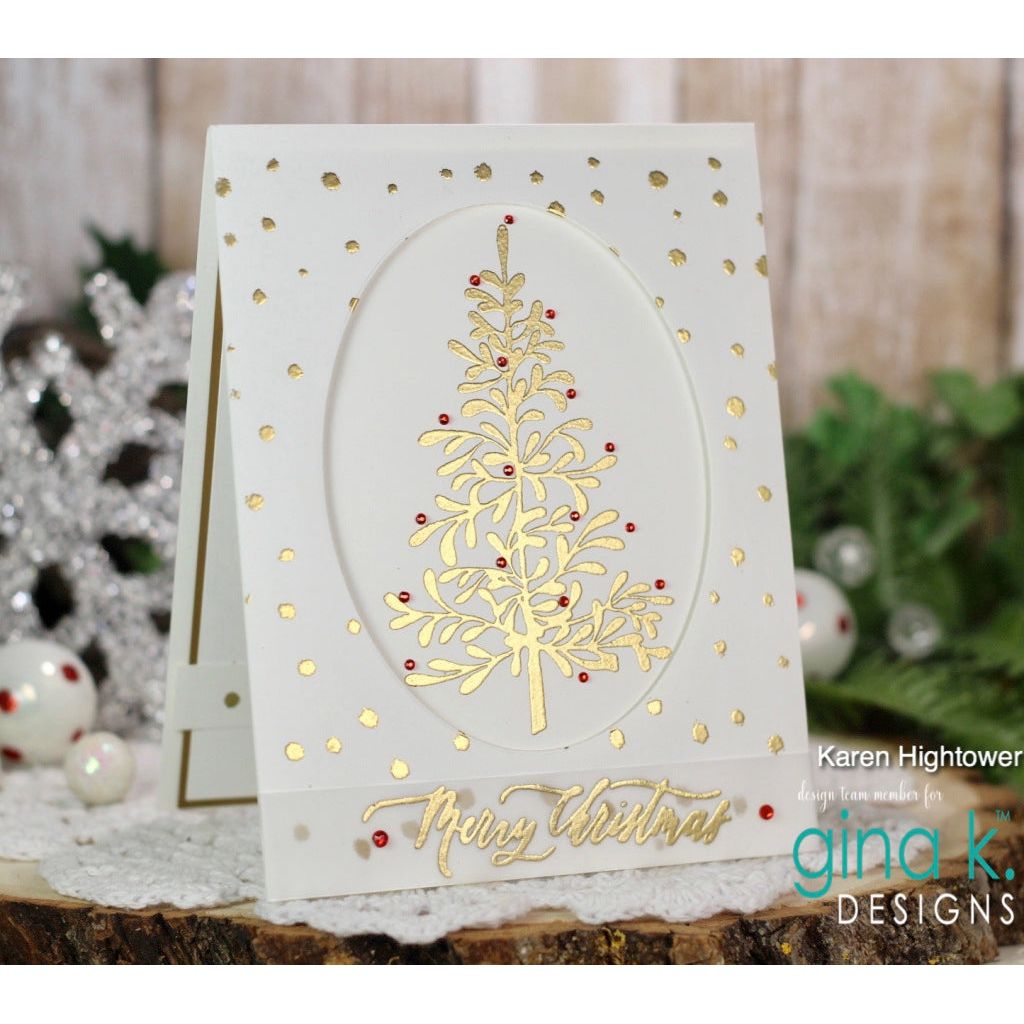 Gina K Designs SNOWFALL Stencil 0312 merry christmas