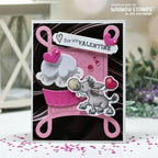Whimsy Stamps Donkey Love Outline Dies wsd245 for my valentine